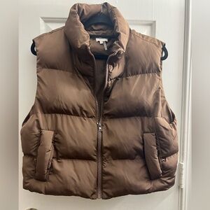 Entro Brown Puffer Vest